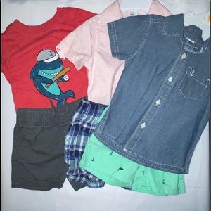 ☮️4/$20 3 shirt/shorts sets